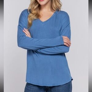 ShopEvelynne Sky Blue Long Sleeve Tee